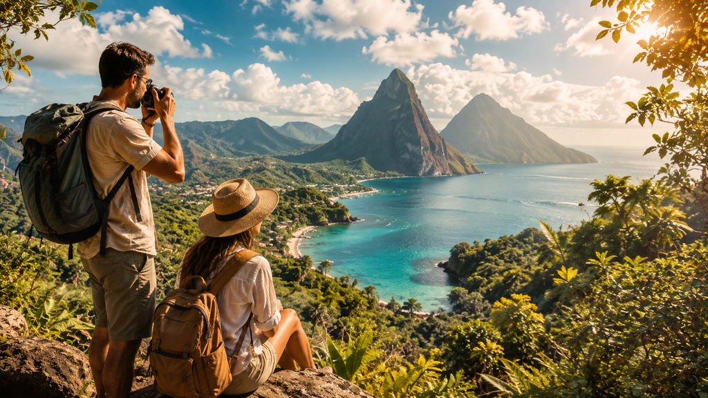 best places to travel in february with travelers exploring a beautiful scenic vacation destination