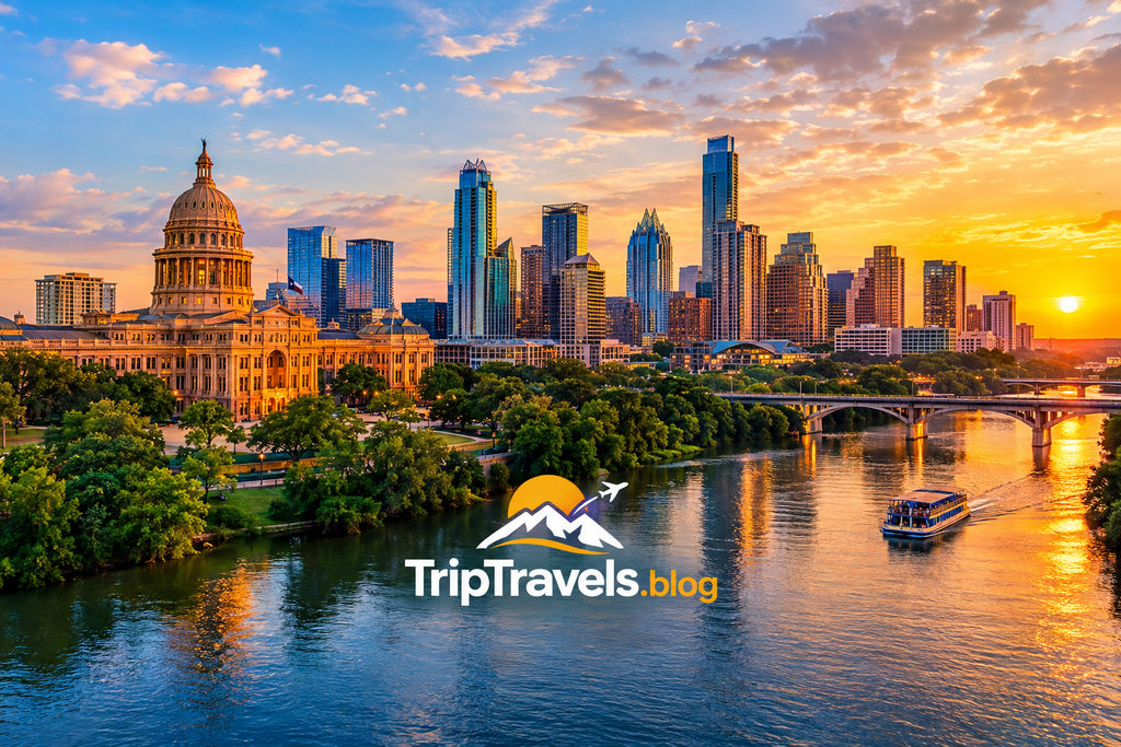 Things to do in Austin featuring Texas State Capitol and downtown skyline