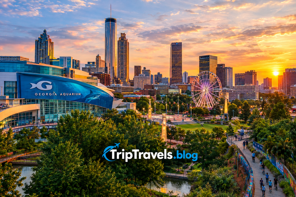 Things to do in atlanta with Atlanta skyline and famous attractions