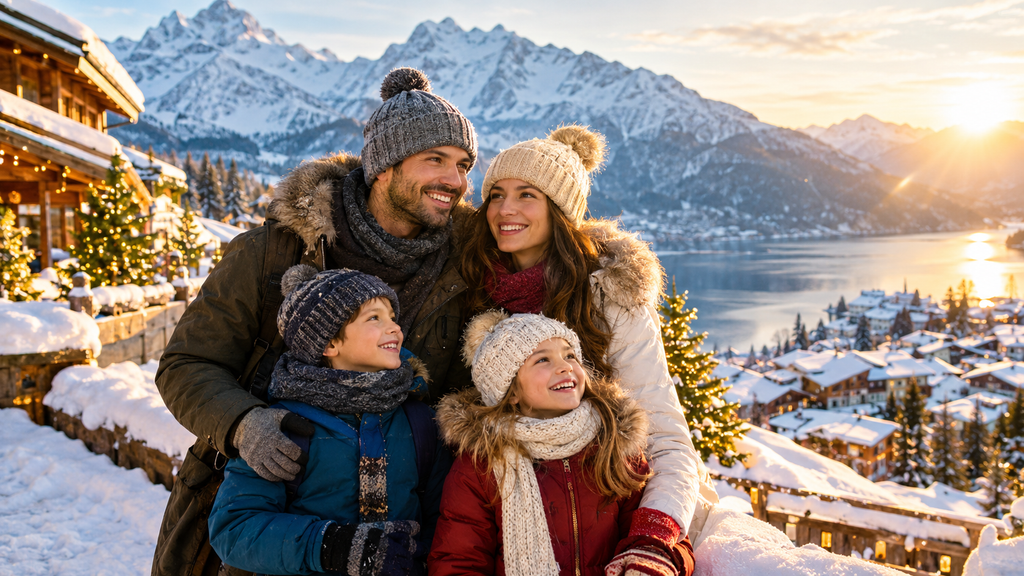 Best places to travel in december with a family enjoying a beautiful snowy vacation